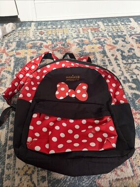 Disney Kids Red Polka Dot Backpack